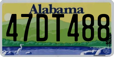 AL license plate 47DT488