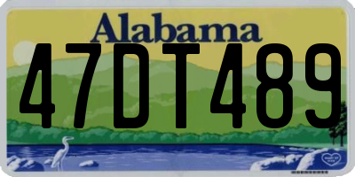 AL license plate 47DT489