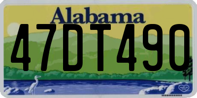 AL license plate 47DT490