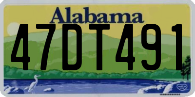 AL license plate 47DT491