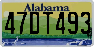 AL license plate 47DT493