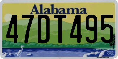 AL license plate 47DT495