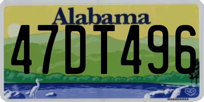 AL license plate 47DT496