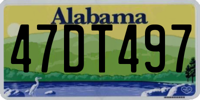 AL license plate 47DT497