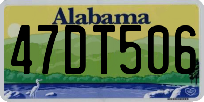 AL license plate 47DT506