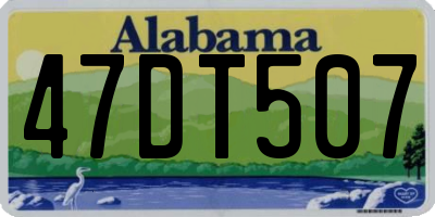 AL license plate 47DT507