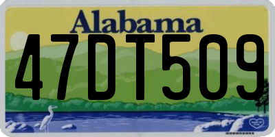 AL license plate 47DT509