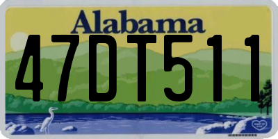 AL license plate 47DT511