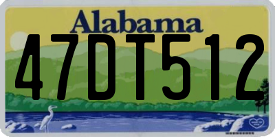 AL license plate 47DT512
