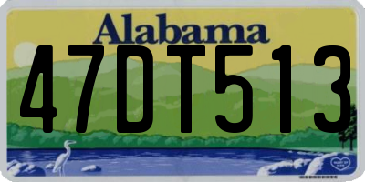 AL license plate 47DT513