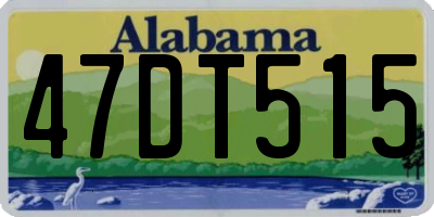 AL license plate 47DT515