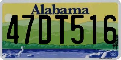 AL license plate 47DT516
