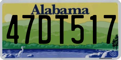 AL license plate 47DT517