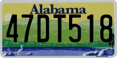 AL license plate 47DT518
