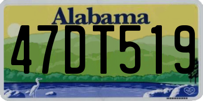 AL license plate 47DT519