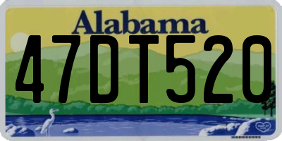 AL license plate 47DT520