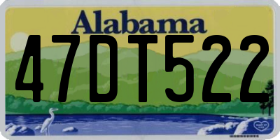 AL license plate 47DT522