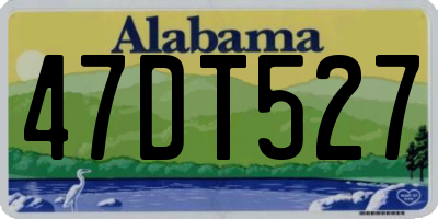 AL license plate 47DT527