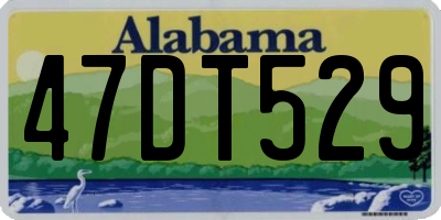 AL license plate 47DT529