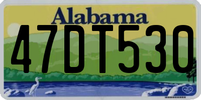 AL license plate 47DT530