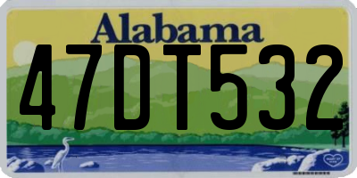 AL license plate 47DT532