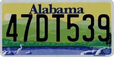 AL license plate 47DT539