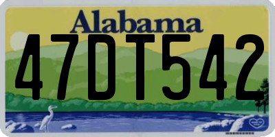 AL license plate 47DT542