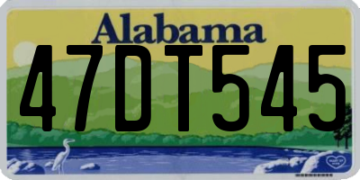 AL license plate 47DT545