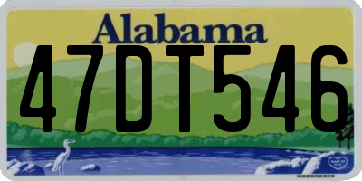 AL license plate 47DT546