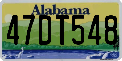 AL license plate 47DT548