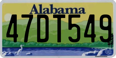 AL license plate 47DT549
