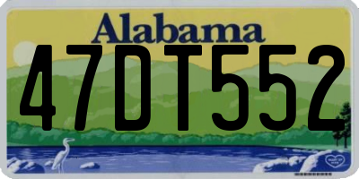 AL license plate 47DT552