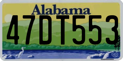 AL license plate 47DT553
