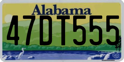 AL license plate 47DT555
