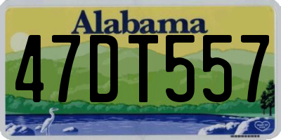 AL license plate 47DT557