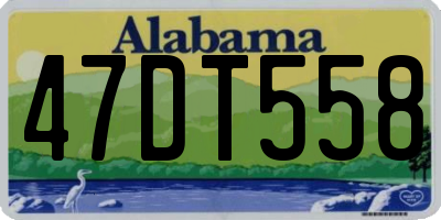 AL license plate 47DT558