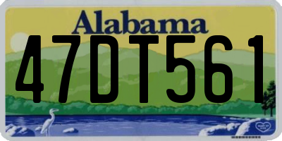 AL license plate 47DT561