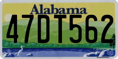 AL license plate 47DT562
