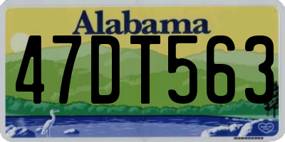 AL license plate 47DT563