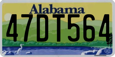 AL license plate 47DT564