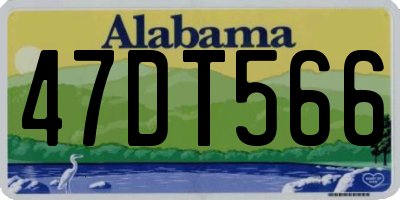 AL license plate 47DT566