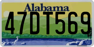 AL license plate 47DT569