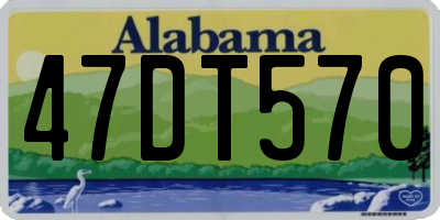 AL license plate 47DT570