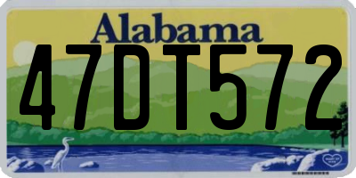 AL license plate 47DT572