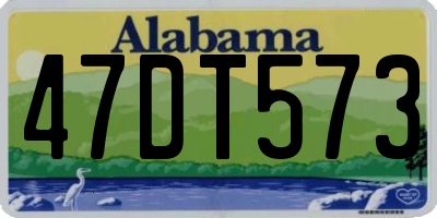 AL license plate 47DT573