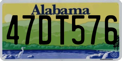 AL license plate 47DT576