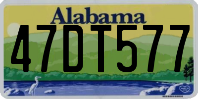 AL license plate 47DT577