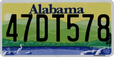 AL license plate 47DT578