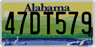 AL license plate 47DT579