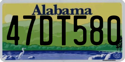 AL license plate 47DT580